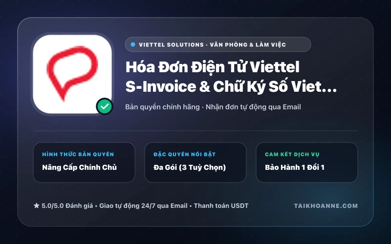 Hóa Đơn Điện Tử Viettel S-Invoice & Chữ Ký Số Viettel-CA