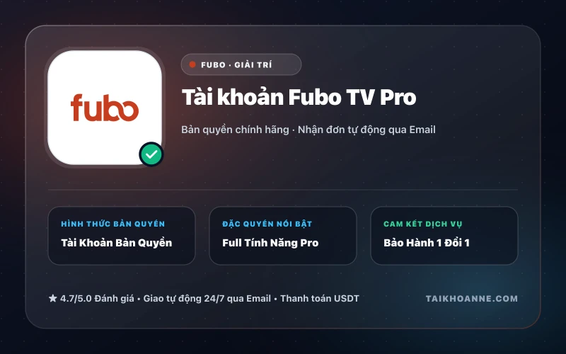 Tài khoản Fubo TV Pro