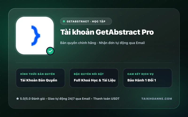 Tài khoản GetAbstract Pro