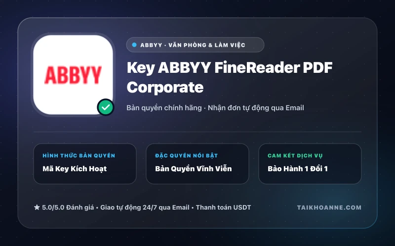 Key ABBYY FineReader PDF Corporate