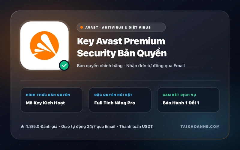 Key Avast Premium Security Bản Quyền