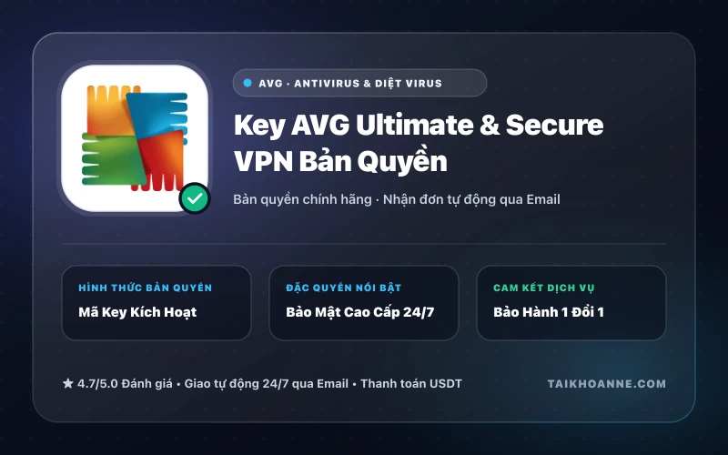 Key AVG Ultimate & Secure VPN Bản Quyền