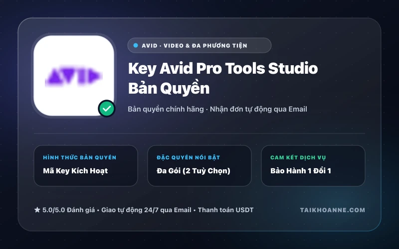 Key Avid Pro Tools Studio Bản Quyền