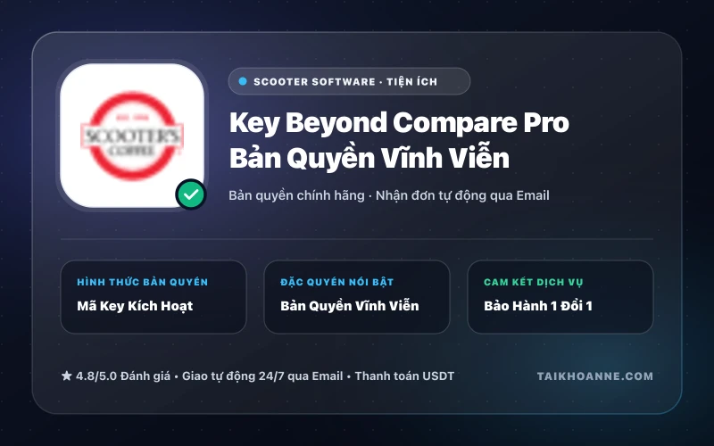 Key Beyond Compare Pro Bản Quyền Vĩnh Viễn