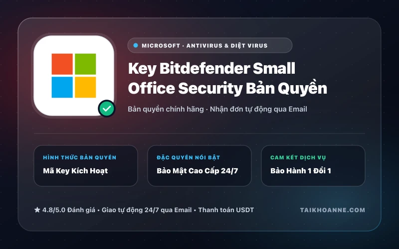 Key Bitdefender Small Office Security Bản Quyền