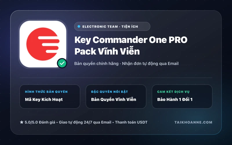 Key Commander One PRO Pack Vĩnh Viễn