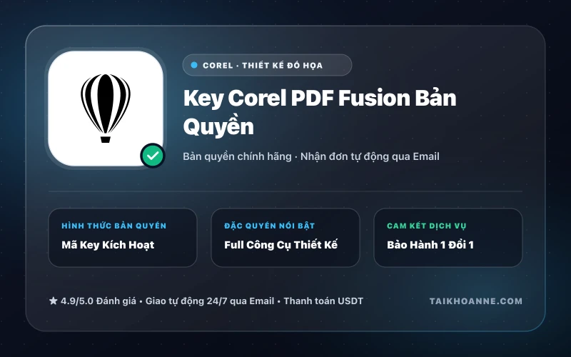 Key Corel PDF Fusion Bản Quyền