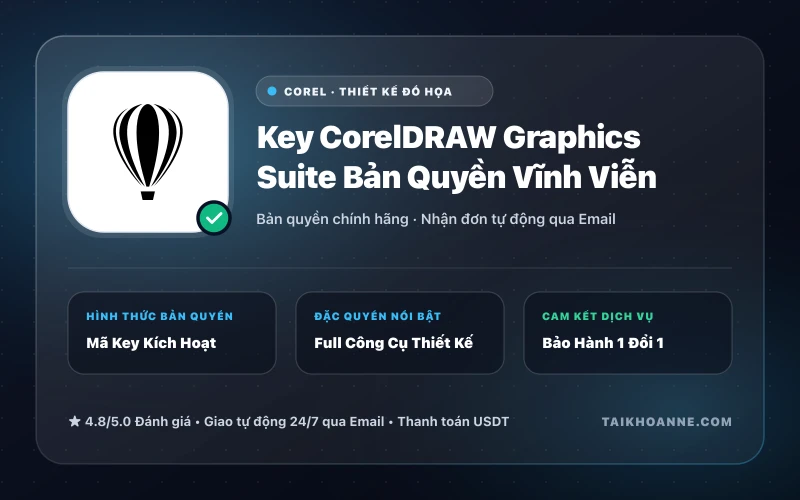 Key CorelDRAW Graphics Suite Bản Quyền Vĩnh Viễn
