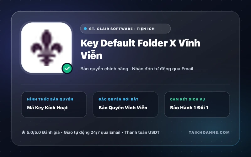 Key Default Folder X Vĩnh Viễn