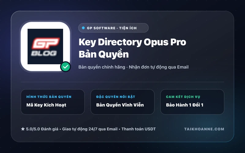 Key Directory Opus Pro Bản Quyền