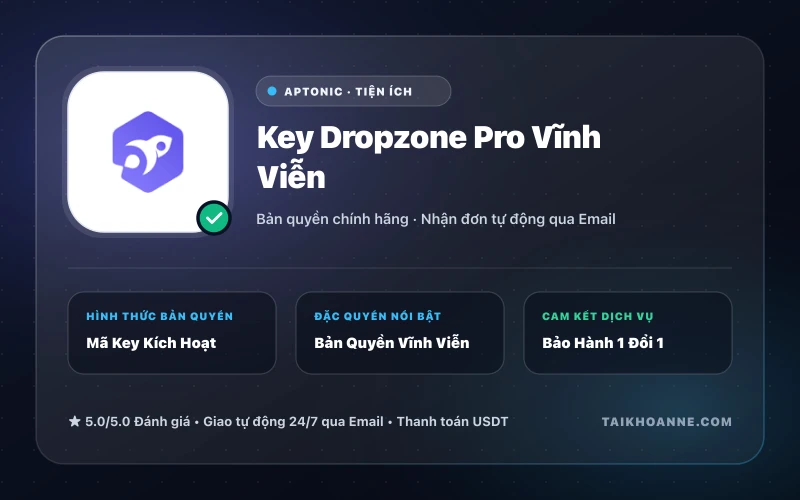 Key Dropzone Pro Vĩnh Viễn