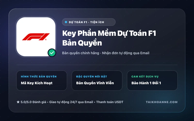 Key Phần Mềm Dự Toán F1 Bản Quyền