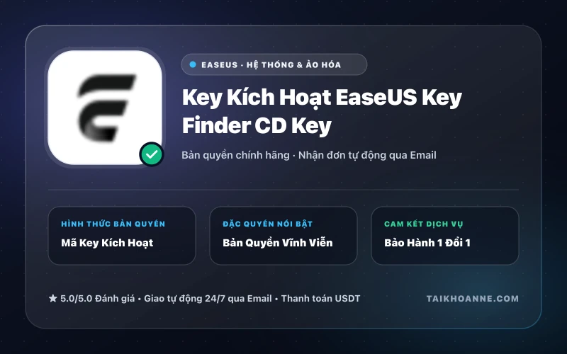 Key Kích Hoạt EaseUS Key Finder CD Key