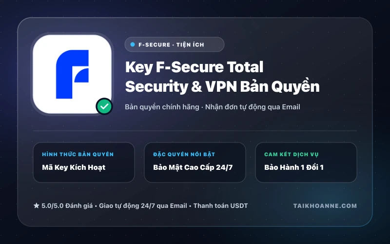 Key F-Secure Total Security & VPN Bản Quyền