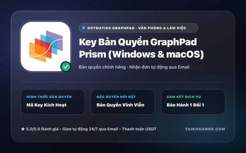 Key Bản Quyền GraphPad Prism (Windows & macOS)