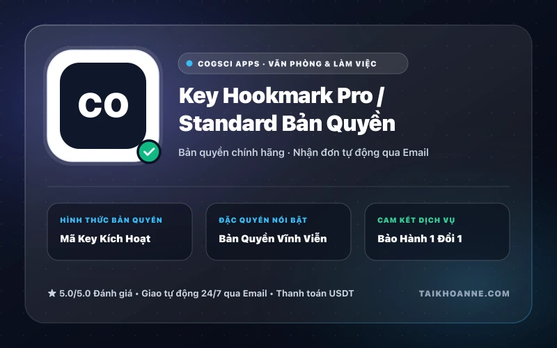 Key Hookmark Pro / Standard Bản Quyền