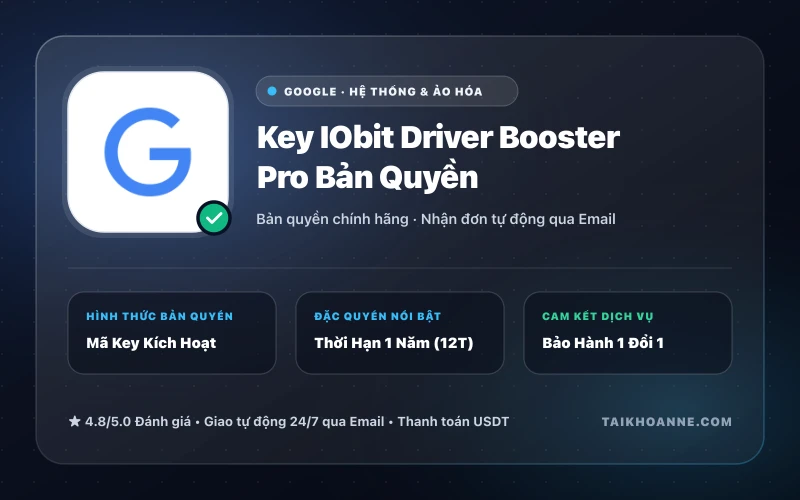 Key IObit Driver Booster Pro Bản Quyền