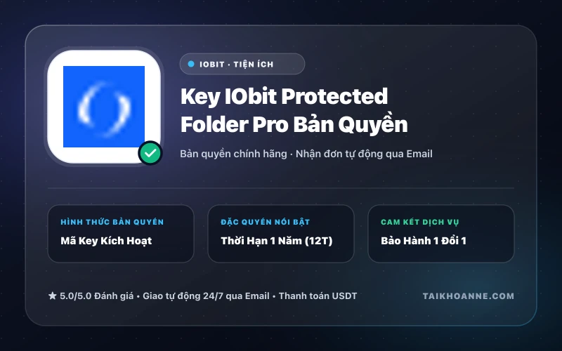 Key IObit Protected Folder Pro Bản Quyền