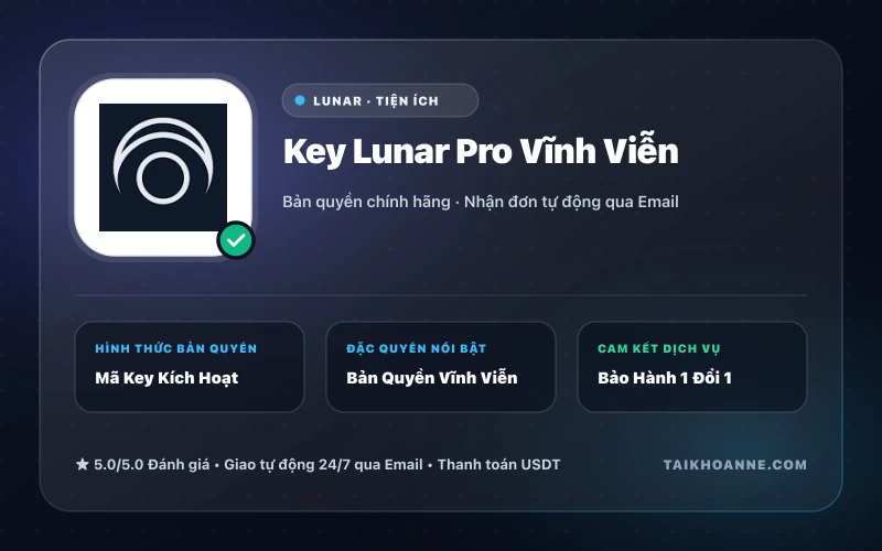 Key Lunar Pro Vĩnh Viễn