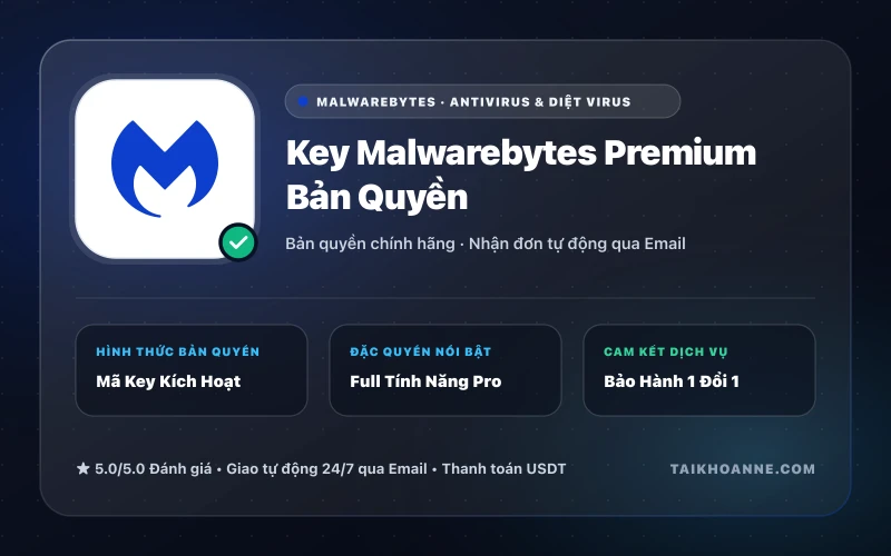 Key Malwarebytes Premium Bản Quyền