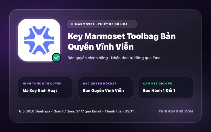 Key Marmoset Toolbag Bản Quyền Vĩnh Viễn
