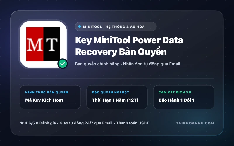 Key MiniTool Power Data Recovery Bản Quyền