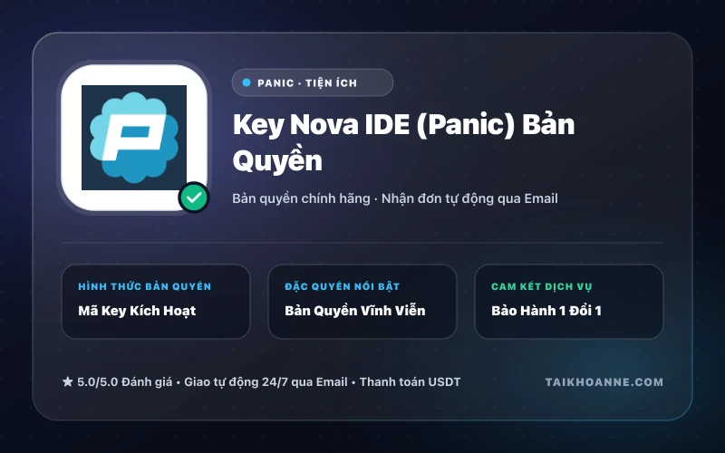 Key Nova IDE (Panic) Bản Quyền
