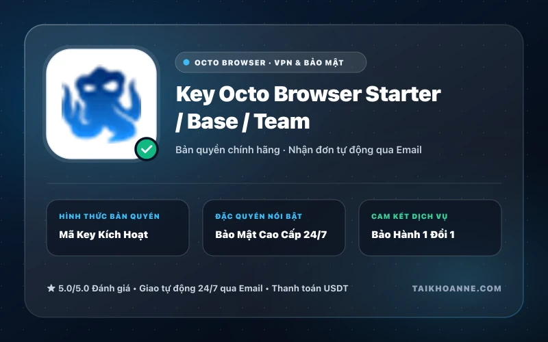 Key Octo Browser Starter / Base / Team
