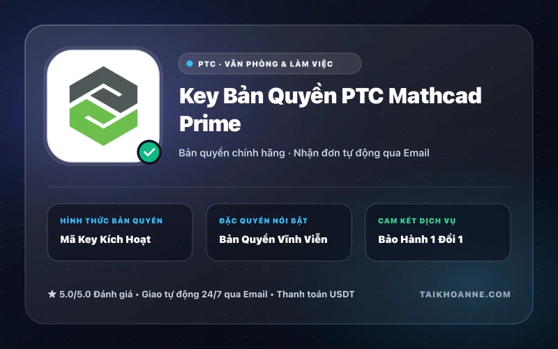 Key Bản Quyền PTC Mathcad Prime