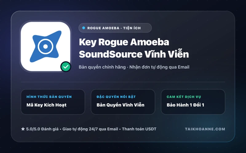 Key Rogue Amoeba SoundSource Vĩnh Viễn
