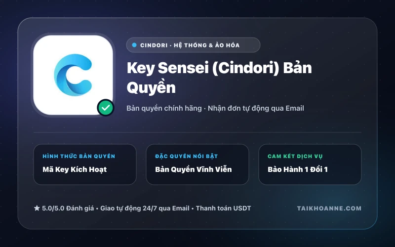 Key Sensei (Cindori) Bản Quyền