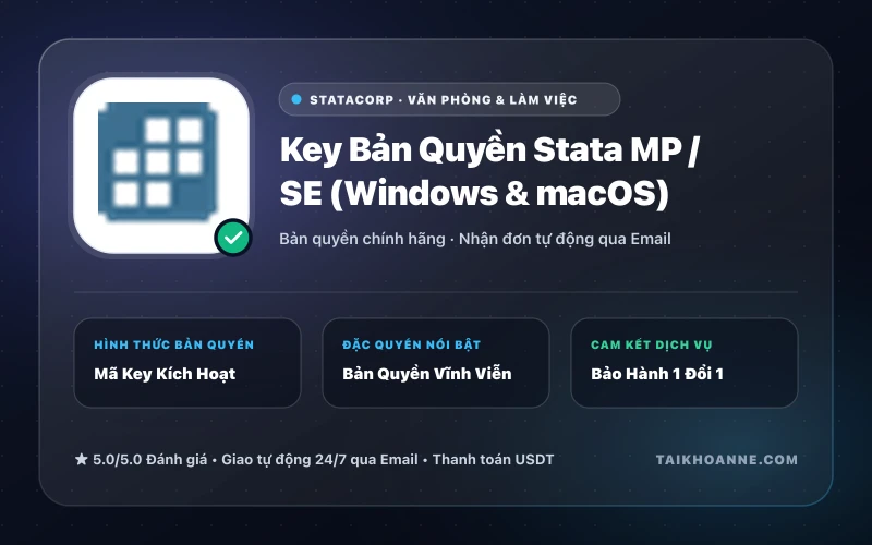 Key Bản Quyền Stata MP / SE (Windows & macOS)