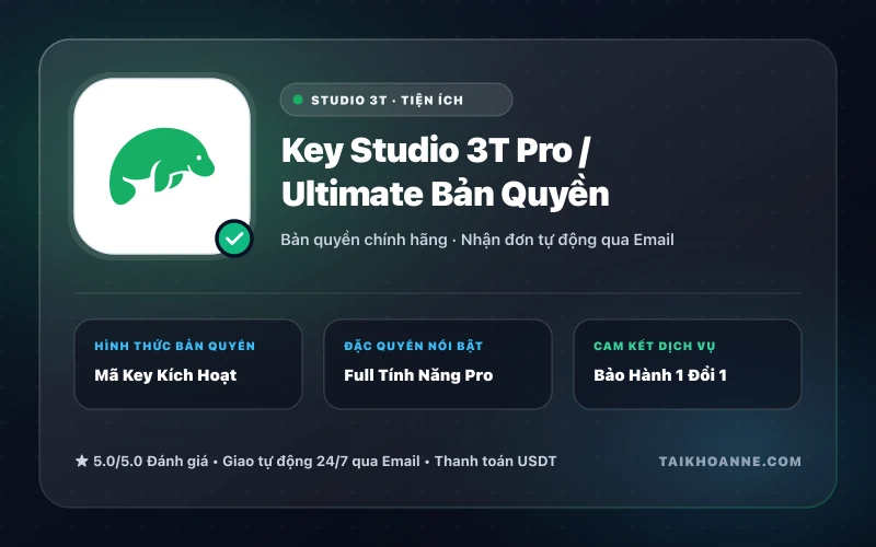 Key Studio 3T Pro / Ultimate Bản Quyền