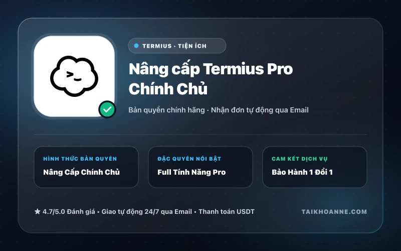 Nâng cấp Termius Pro Chính Chủ