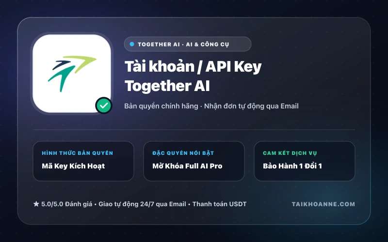 Tài khoản / API Key Together AI