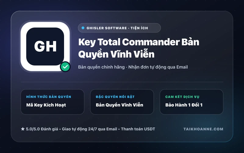 Key Total Commander Bản Quyền Vĩnh Viễn