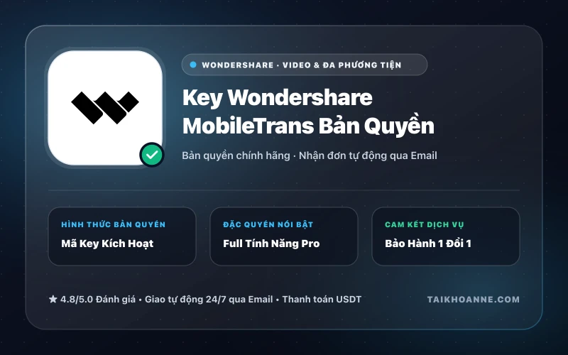 Key Wondershare MobileTrans Bản Quyền