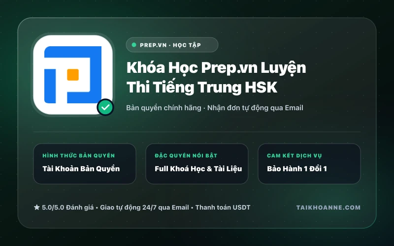 Khóa Học Prep.vn Luyện Thi Tiếng Trung HSK
