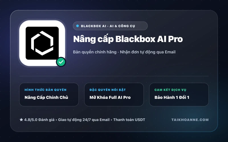 Nâng cấp Blackbox AI Pro