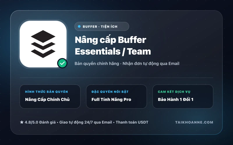Nâng cấp Buffer Essentials / Team