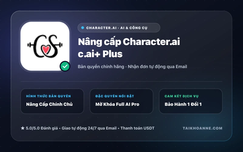 Nâng cấp Character.ai c.ai+ Plus