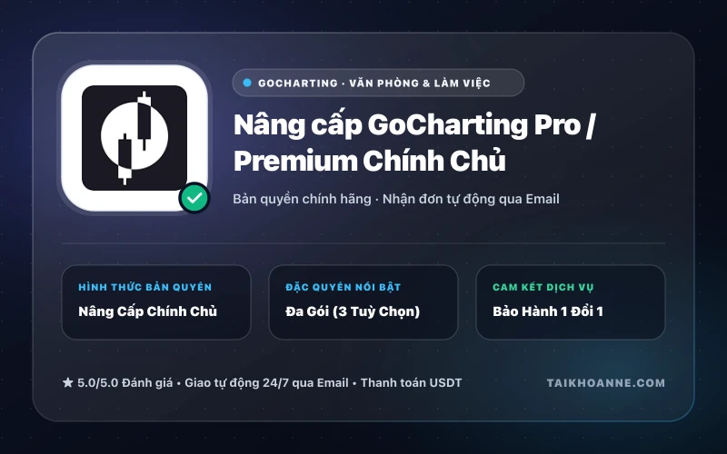 Nâng cấp GoCharting Pro / Premium Chính Chủ
