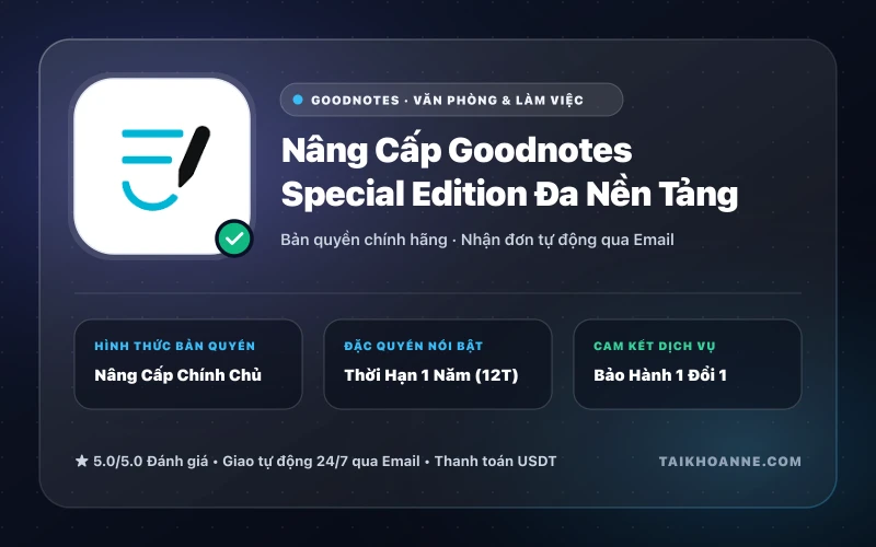 Nâng Cấp Goodnotes Special Edition Đa Nền Tảng