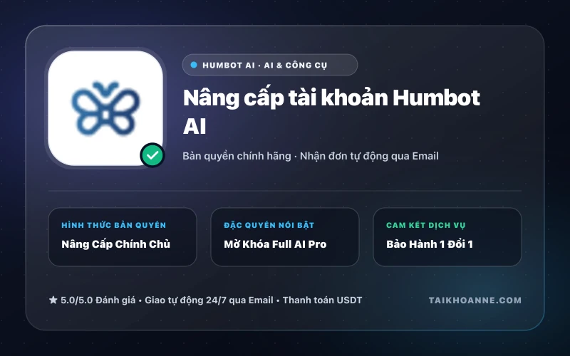 Nâng cấp tài khoản Humbot AI