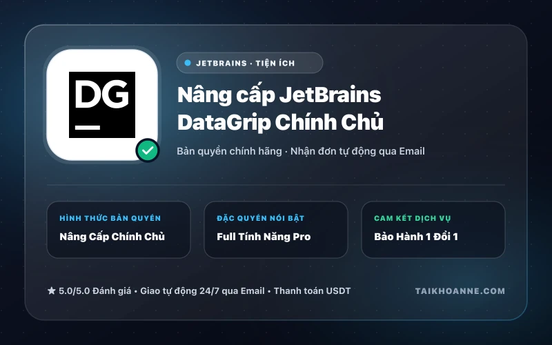 Nâng cấp JetBrains DataGrip Chính Chủ