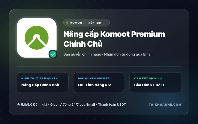 Nâng cấp Komoot Premium Chính Chủ