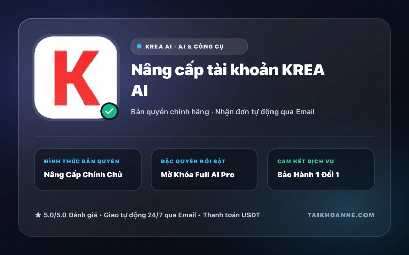 Nâng cấp tài khoản KREA AI