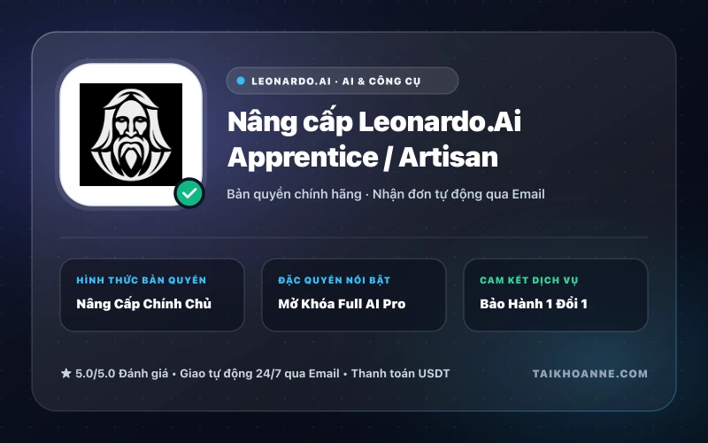 Nâng cấp Leonardo.Ai Apprentice / Artisan