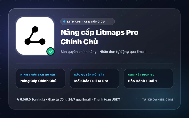 Nâng cấp Litmaps Pro Chính Chủ