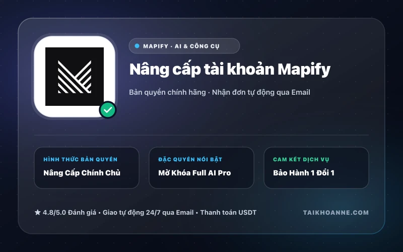 Nâng cấp tài khoản Mapify